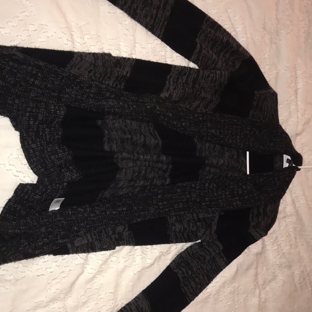 Thick black cardigan